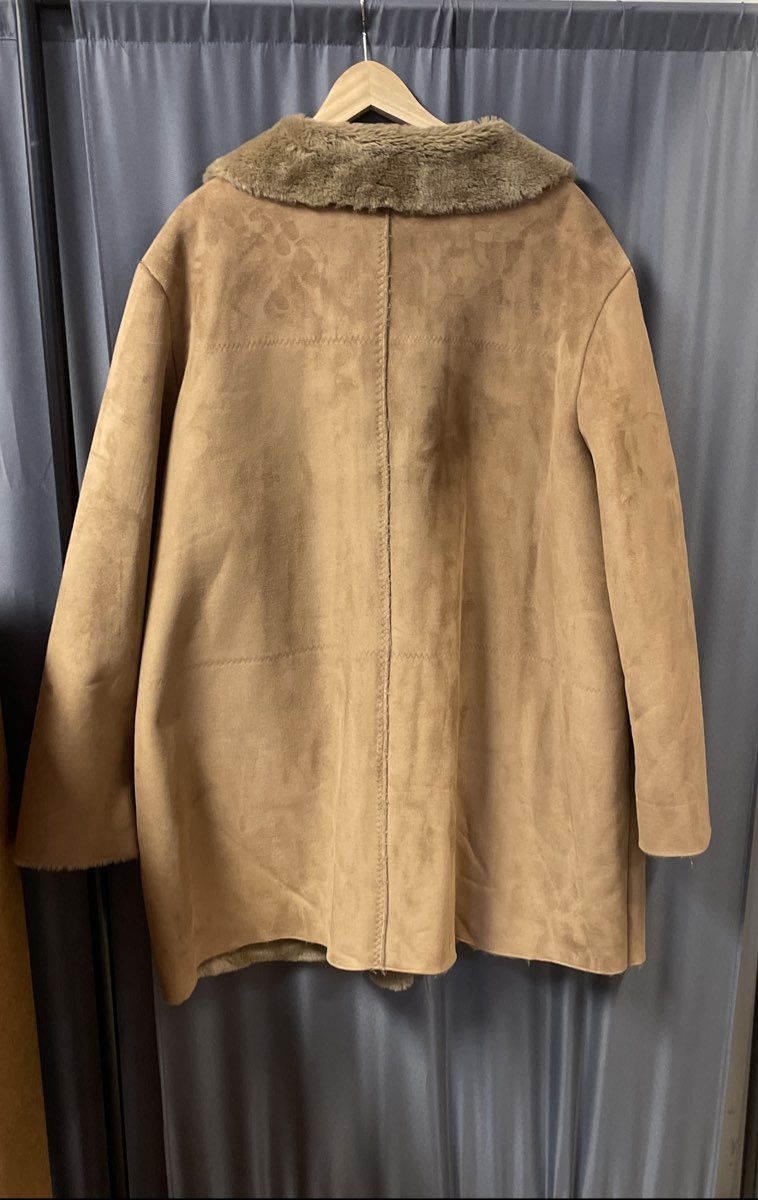 FUDA New York Women's Tan Camel Faux Shearling Suede Jacket Plush Lined Sz XXL