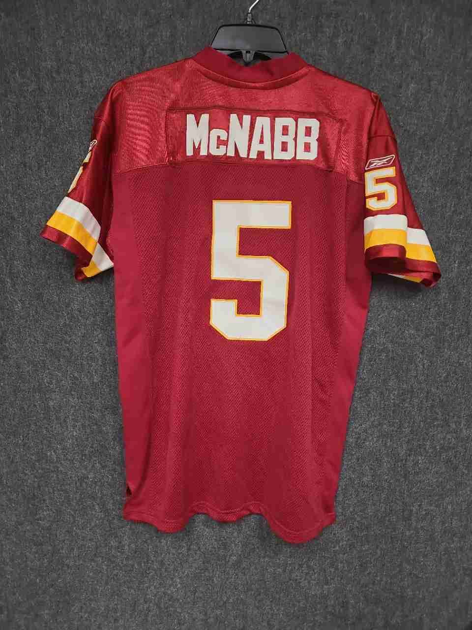 Reebok Washington Redskins Donovan McNabb #5 Captain Patch Jersey Youth Sz XL