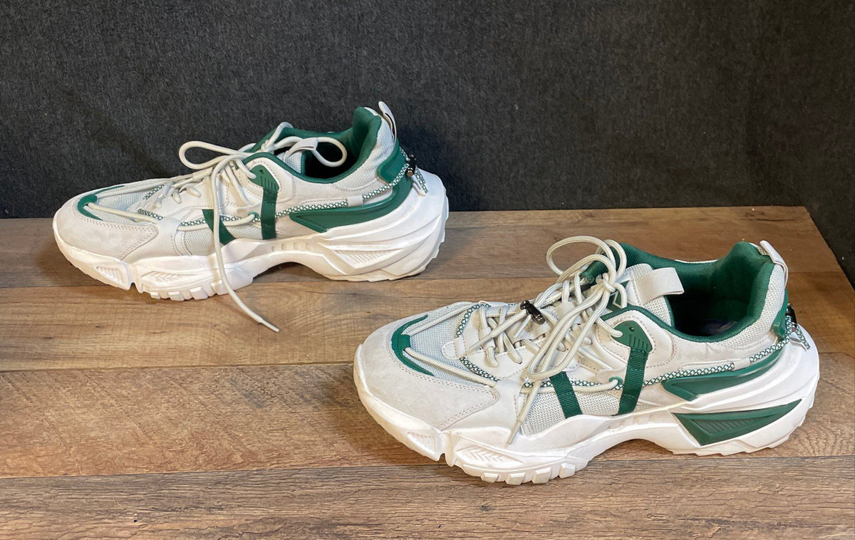 Mazino Oasis-031 White Green Chunky Streetwear Sneakers Size 12