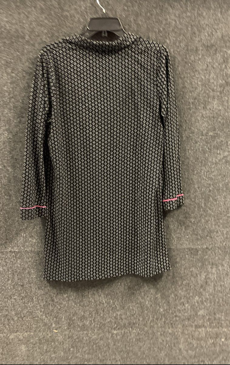 Company Ellen Tracy Women's Black Geometric Print Sleep Shirt Nightgown Sz M