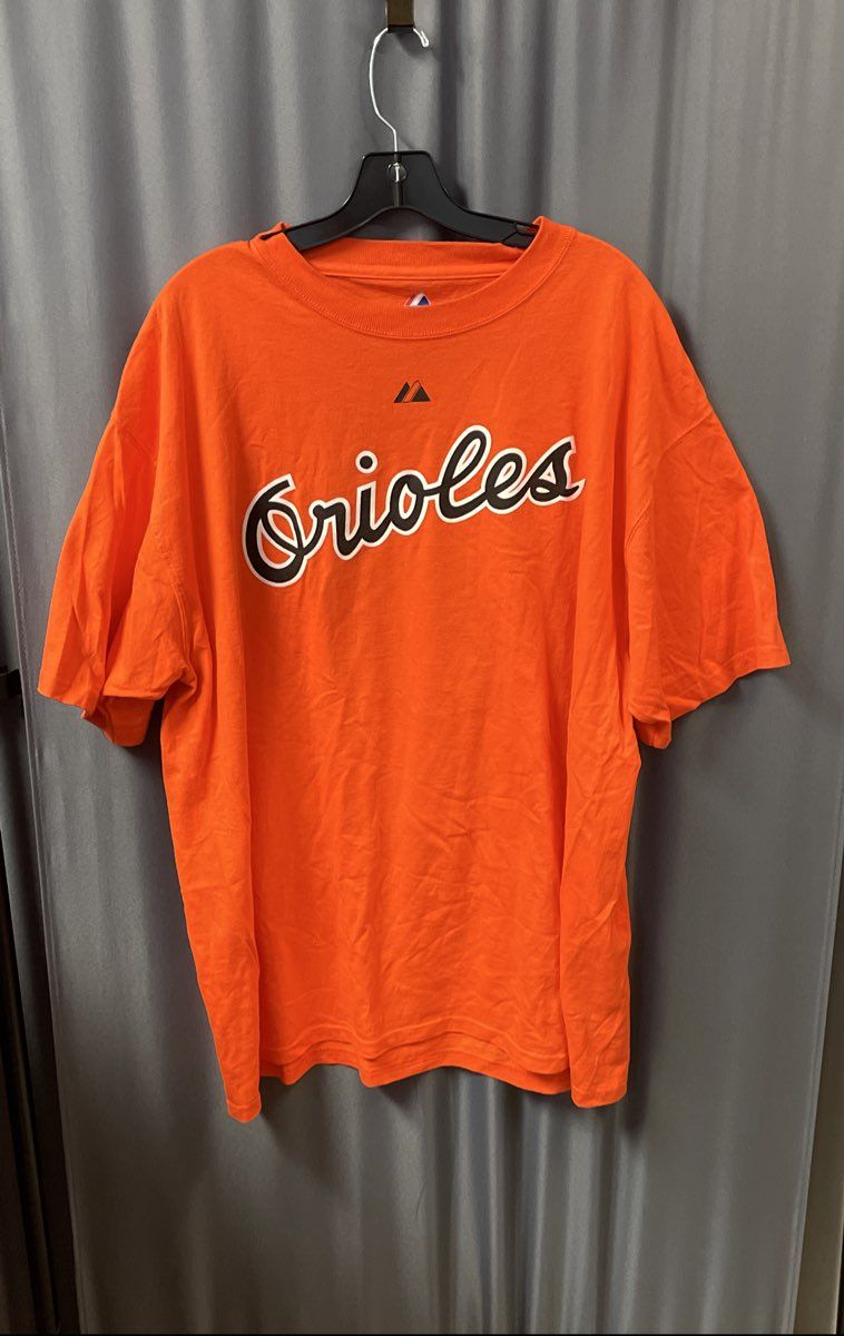 2008 Majestic Baltimore Orioles Cal Ripken Jr #8 Jersey T-Shirt Orange Sz XL