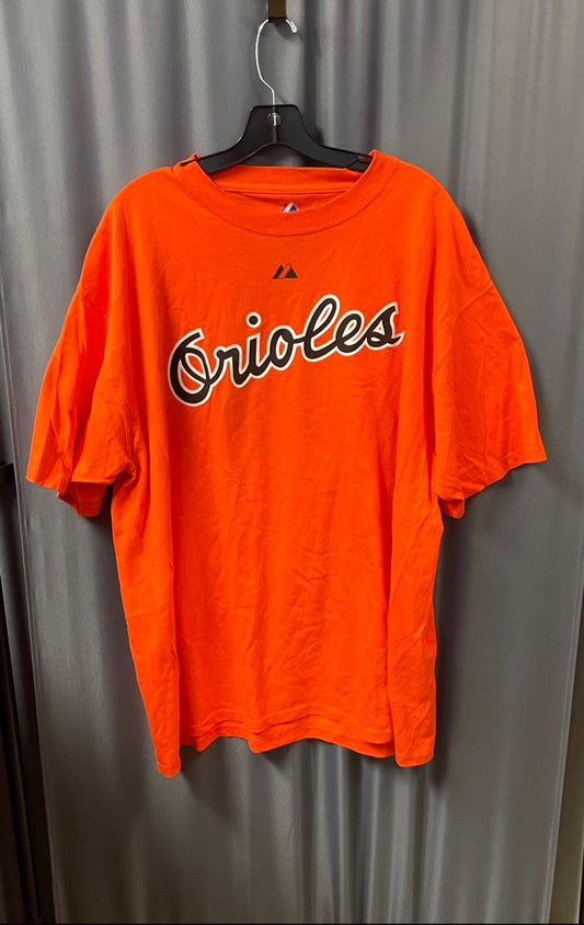 2008 Majestic Baltimore Orioles Cal Ripken Jr #8 Jersey T-Shirt Orange Sz XL