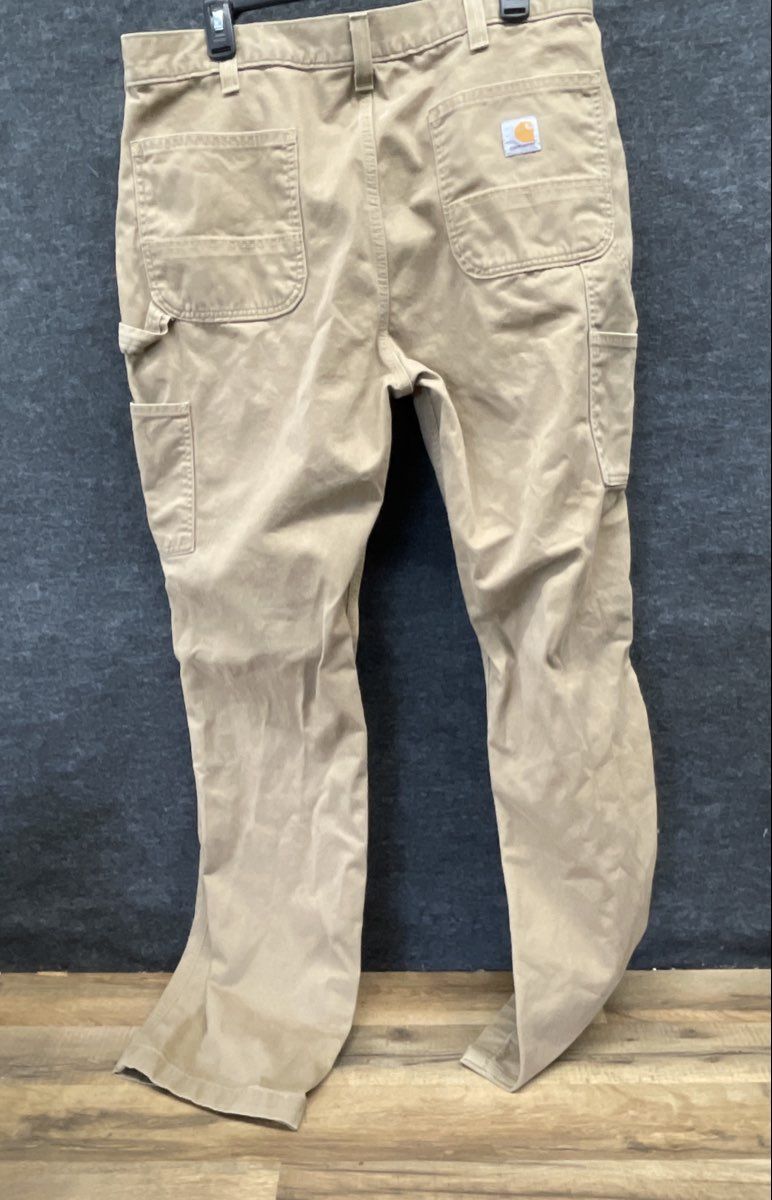 Carhartt Men's B324 Relaxed Fit Canvas Work Pants Dark Khaki Size 36x34