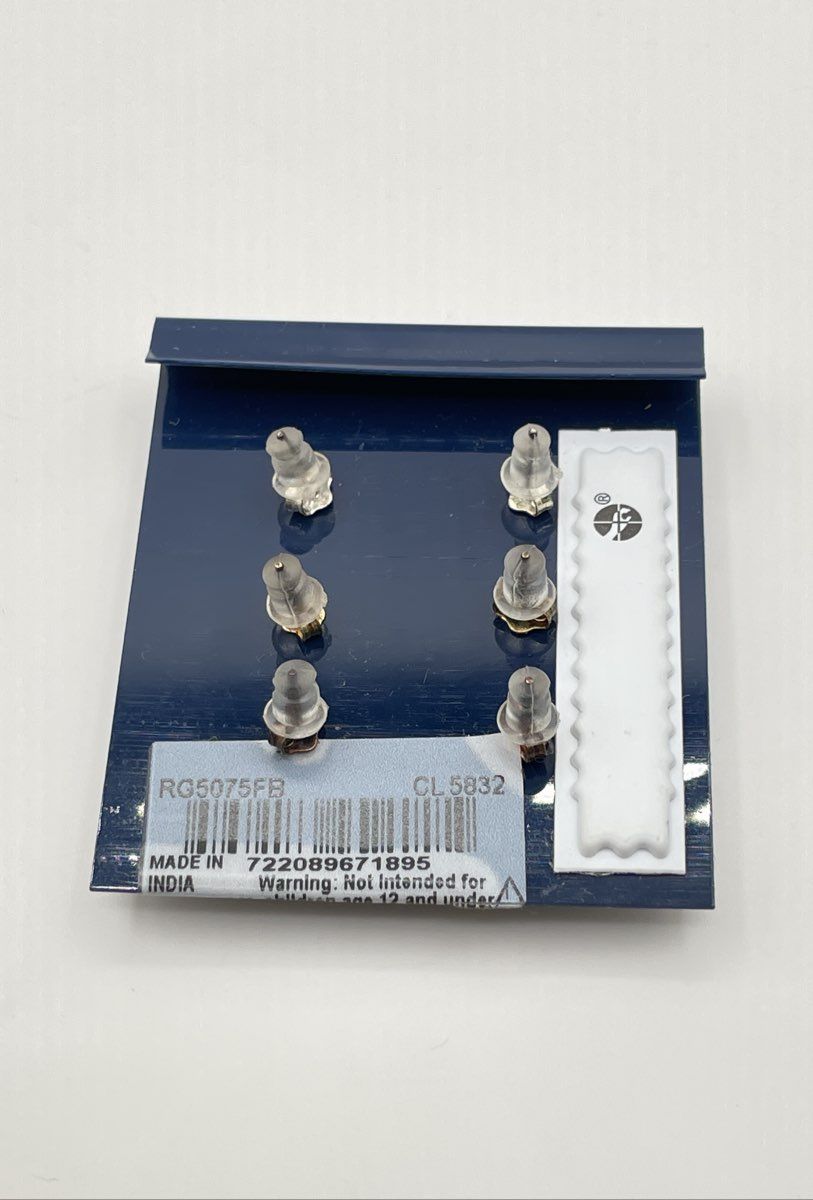 Set Of 3 Pairs Belk Silverworks 925 Sterling Silver Stud Earrings 6.4g