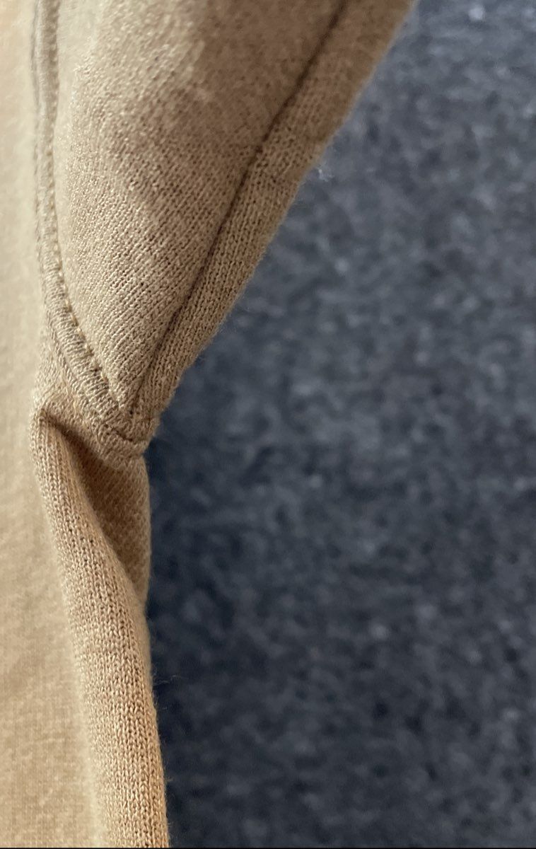 Jerzees Men's Sweatshirt Tan Campfire Graphic Crewneck NuBlend Brown Gold Sz S