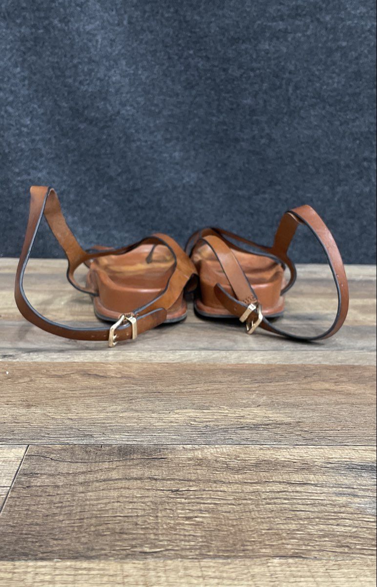 Steve Madden Brown Strappy Toe Loop Slingback Sandals Women's Size 8M