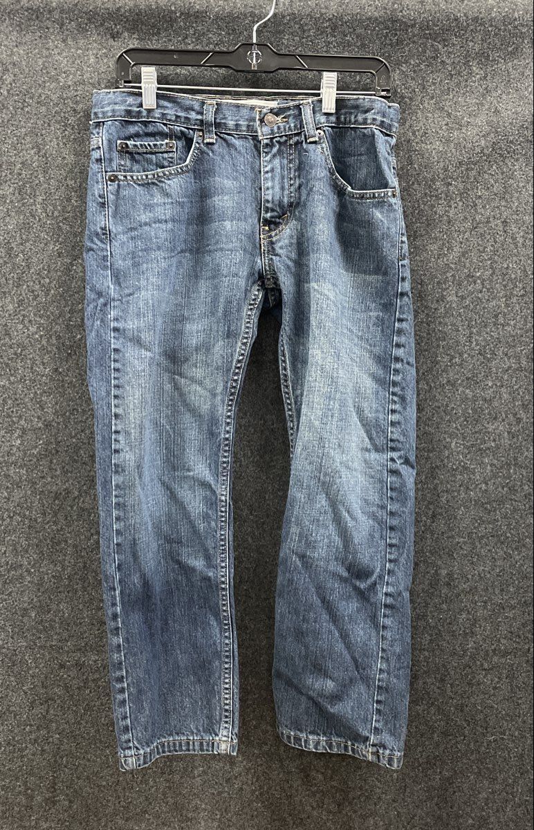 Levi's Boys 505 Regular Fit Jeans Blue Cotton Straight Leg Sz 10 Husky 30x26