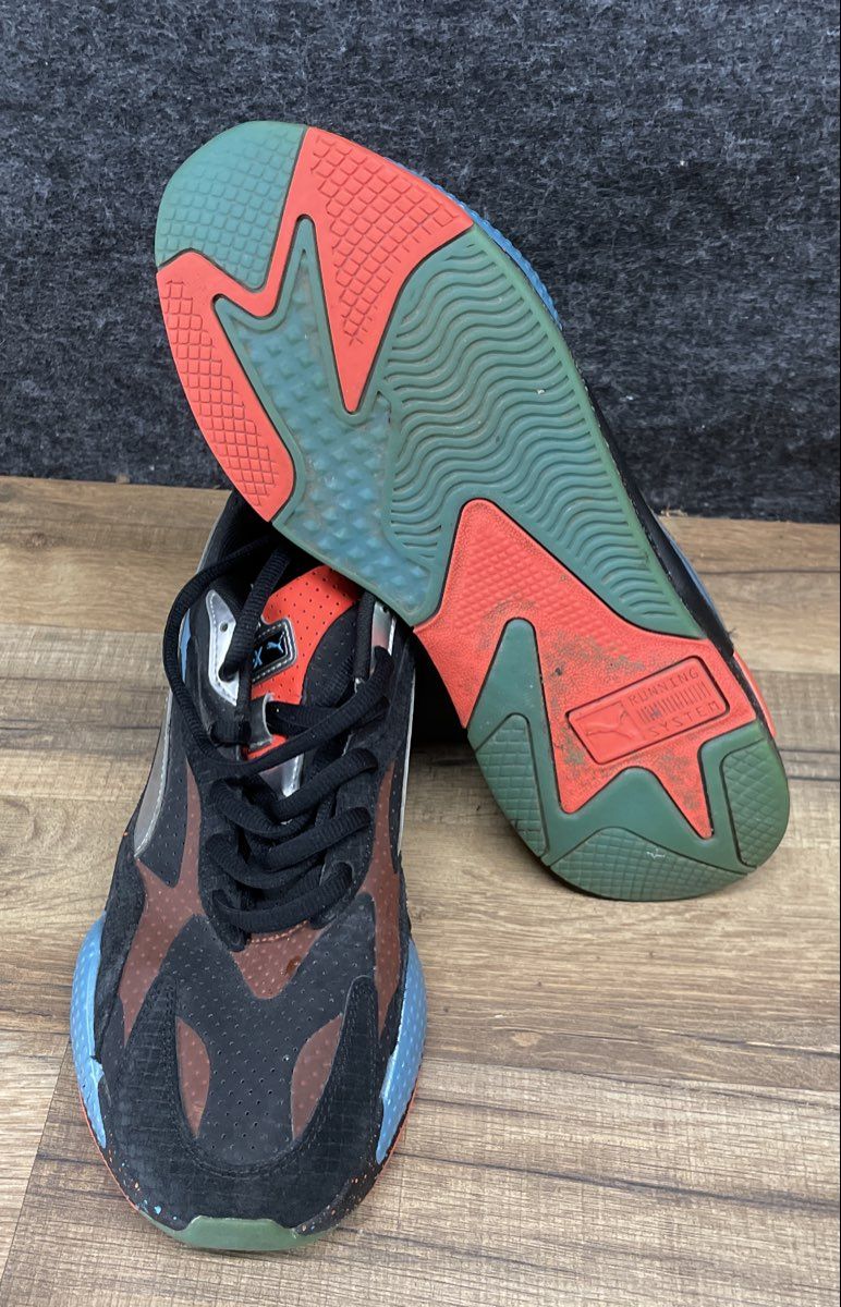 Puma RS-X3 Fifth Element Black Energy Red Men's Running Sneakers Size 10.5