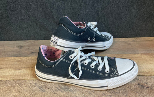 Converse Chuck Taylor All Star Low Top Black Pink Sneakers Size 8