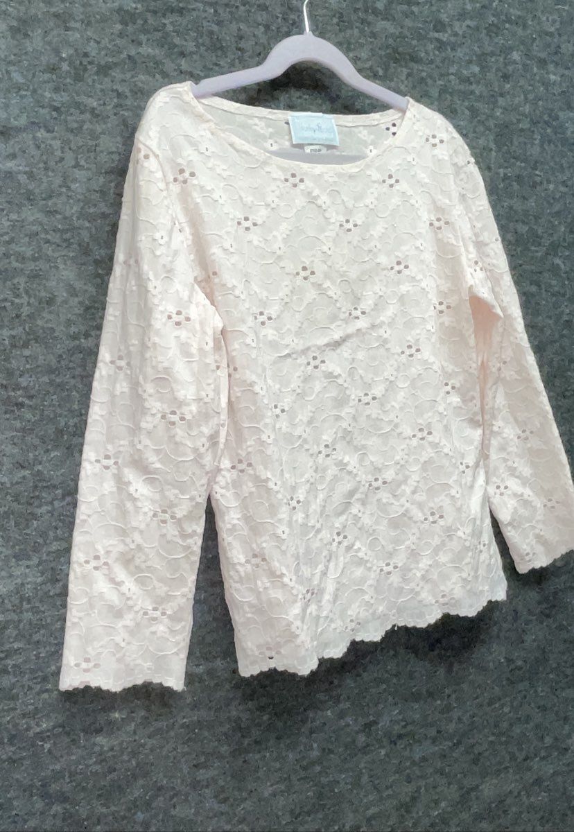 Hanky Panky Women's Signature Lace Long Sleeve Top Pink Vintage 90s Y2K Sz S