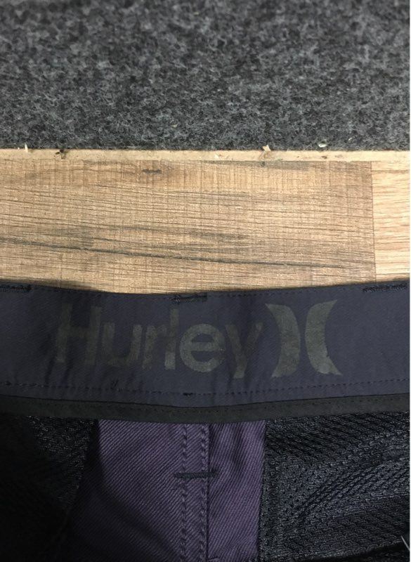 Hurley Men's Black Dri-Fit Hybrid Walk Shorts Stretch Mesh Pockets Sz 32