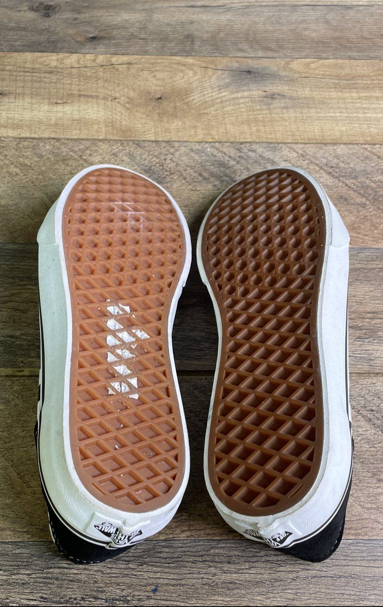 Vans Old Skool Black White Checkerboard Youth Sneakers Size 7 Missing Laces