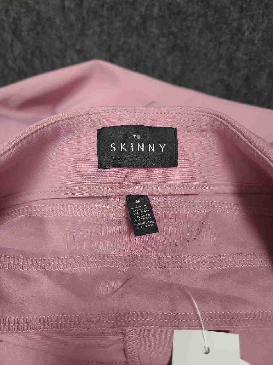 White House Black Market Women's The Skinny Pants Mineral Pink Stretch Sz 8R NWT