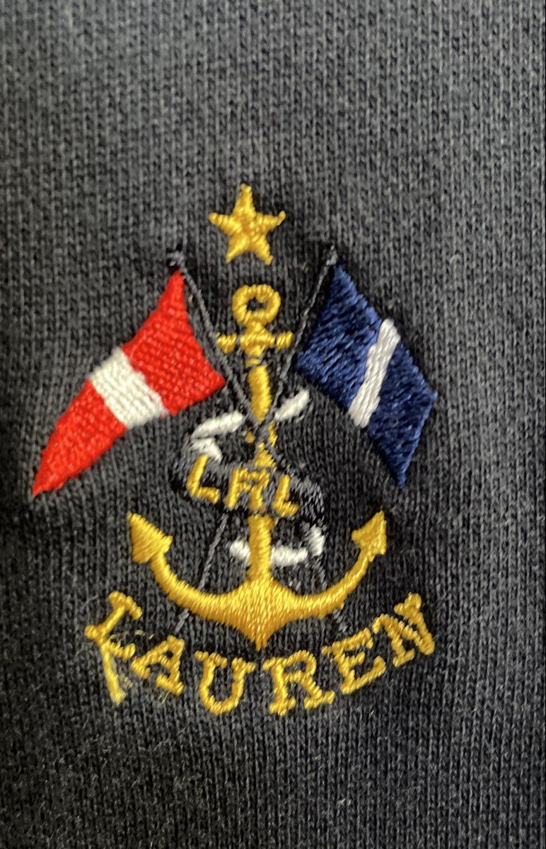 Lauren Ralph Lauren Women's Black Anchor Crest Full Zip Hoodie Jacket Sz M