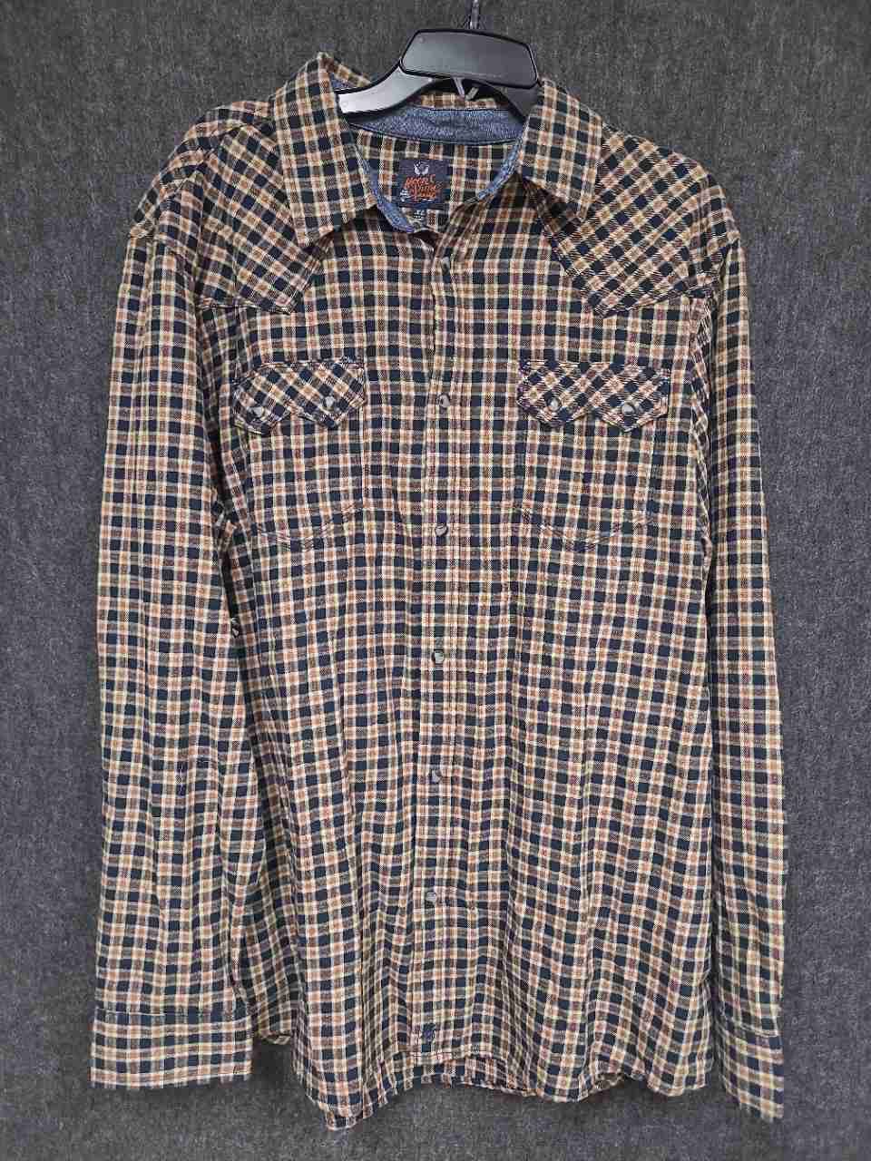 Moonshine Spirit Brad Paisley Western Plaid Pearl Snap Shirt Sz XL NWT