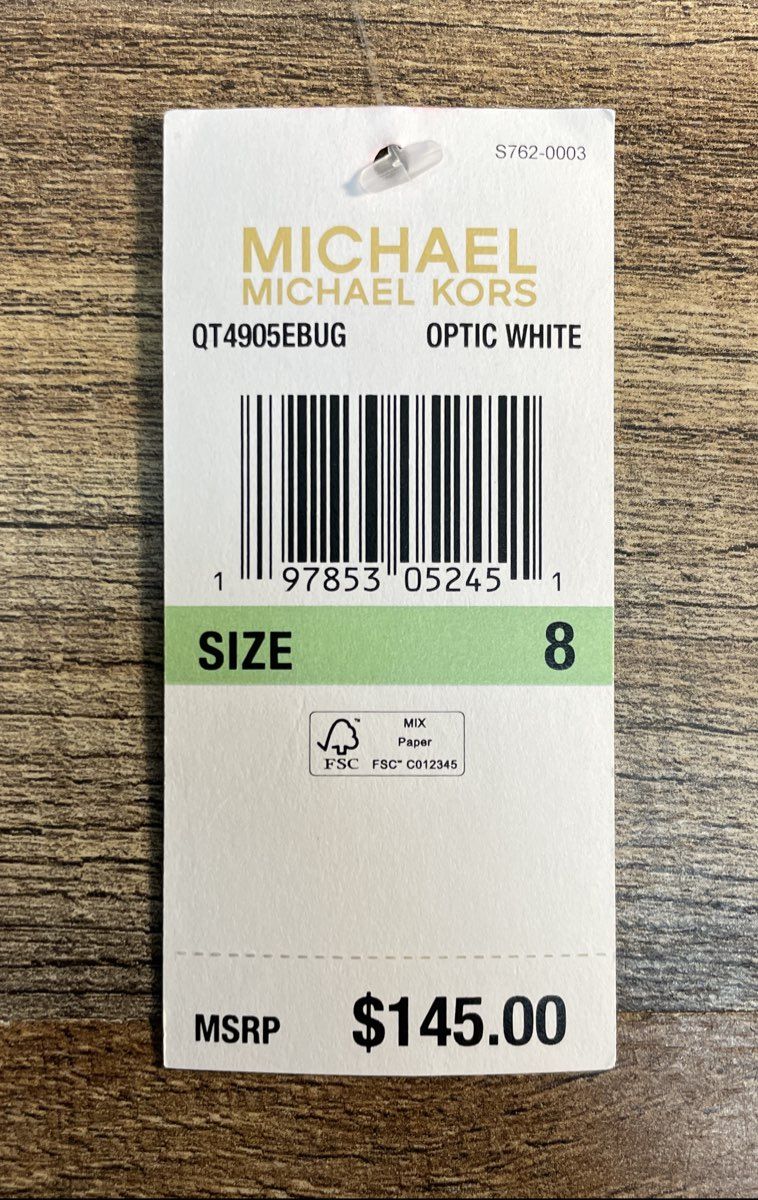 Michael Kors Women's Optic White Seam Front Slit Hem Denim Jeans Size 8 NWT