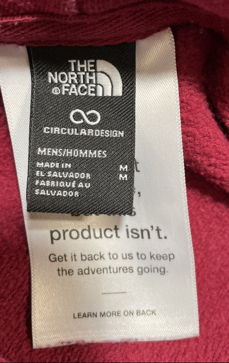 The North Face Women's Maroon Circular Design Hooded Sweater Hoodie Size M