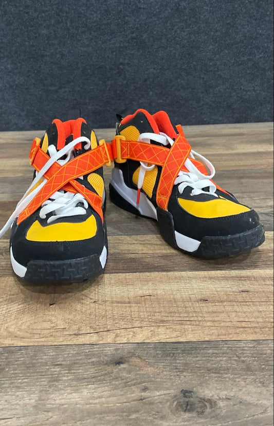 Nike Air Raid Raygun GS Black Yellow Orange Basketball Sneakers Size 5.5Y