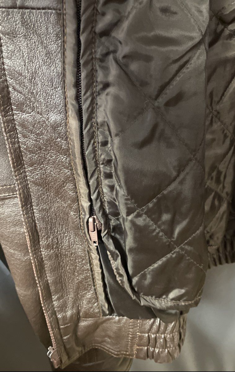 Towncraft Men's Brown Pig Nappa Leather Bomber Jacket Sz LXT Extra Tall
