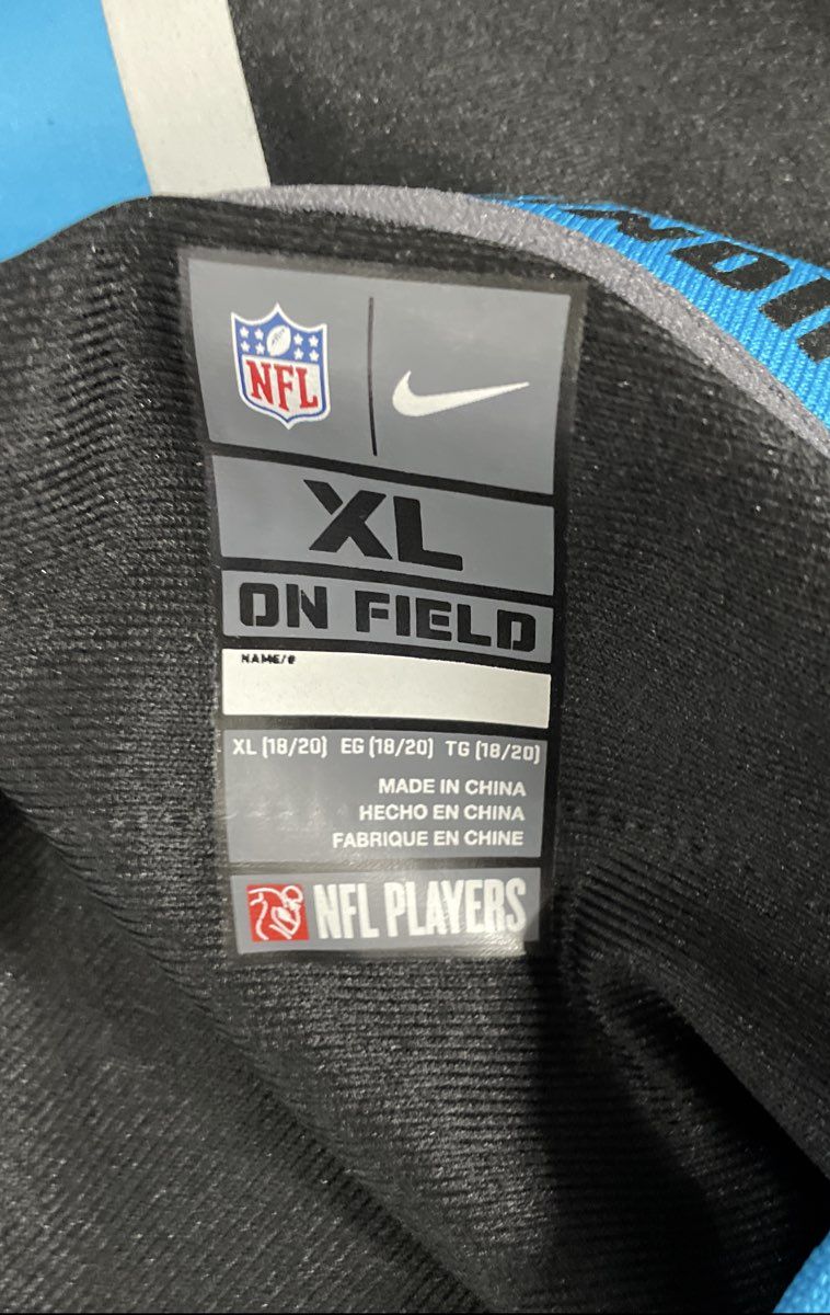 Nike Men's Carolina Panthers Cam Newton #1 Football Jersey Black Size XL