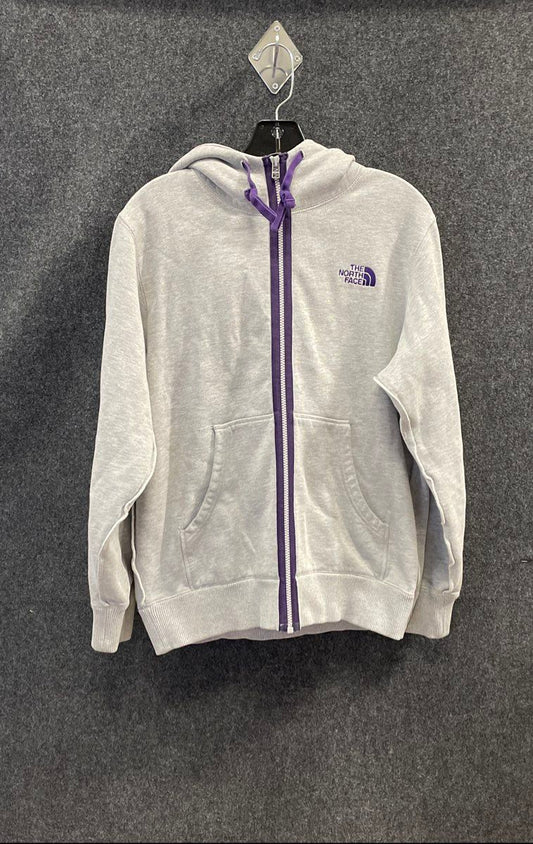 The North Face Men's Grey Purple Full Zip Hoodie Khumbu Patch Sz S