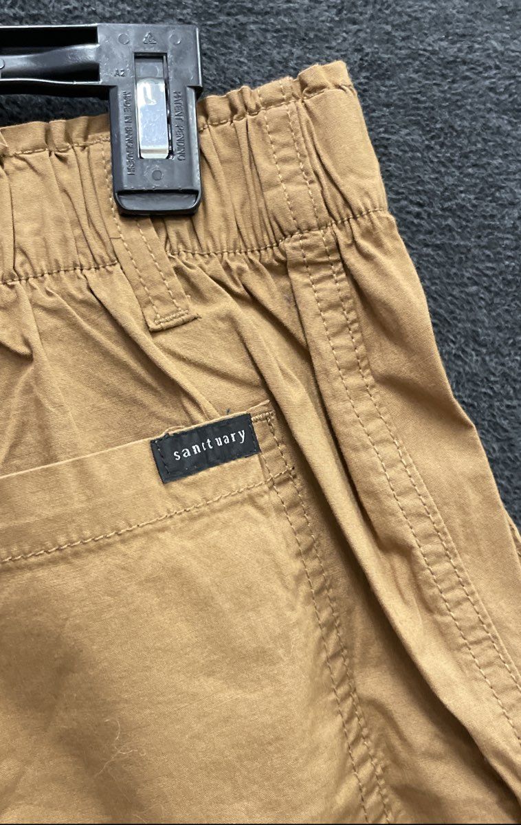 Sanctuary Women's Getaway Shorts Camel Tan Cotton Stretch Elastic Waist NWT Sz L