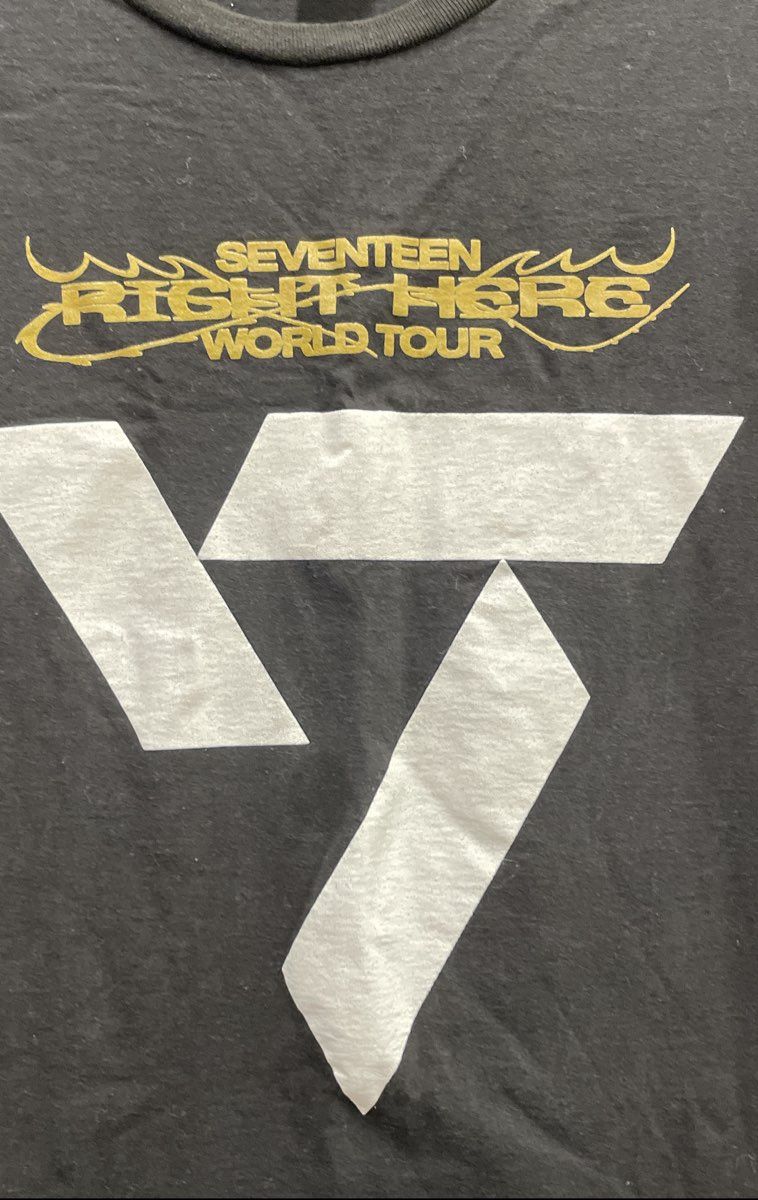 Seventeen Right Here World Tour 2024 U.S. Concert T-Shirt Hanes Sz M