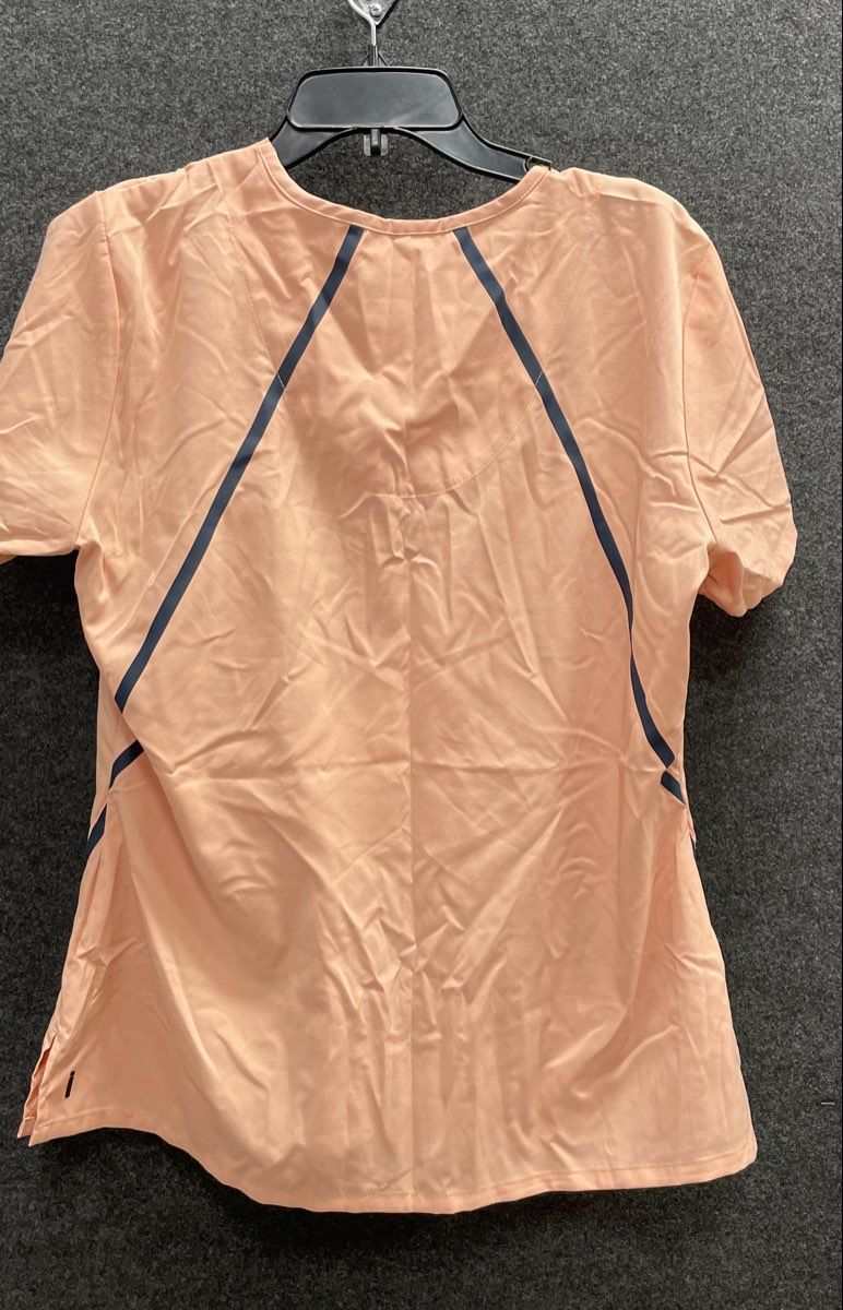 Greys Anatomy by Barco Women's Scrub Top Peach Coral iMPACT V-Neck Sz L