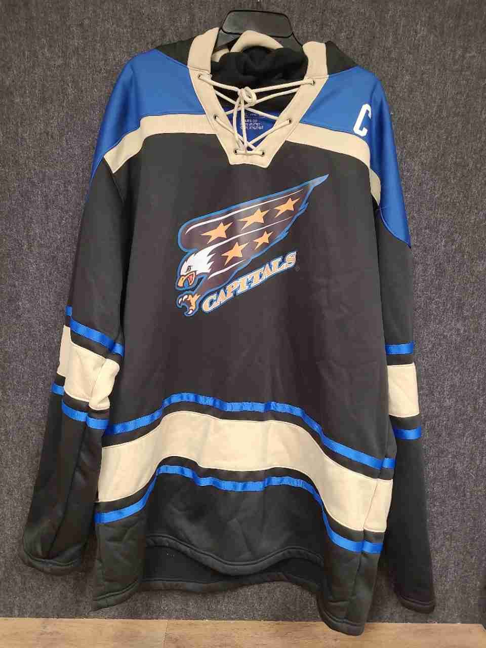 Washington Capitals Men's Alex Ovechkin #8 Hockey Jersey Hoodie Black Sz 3XL