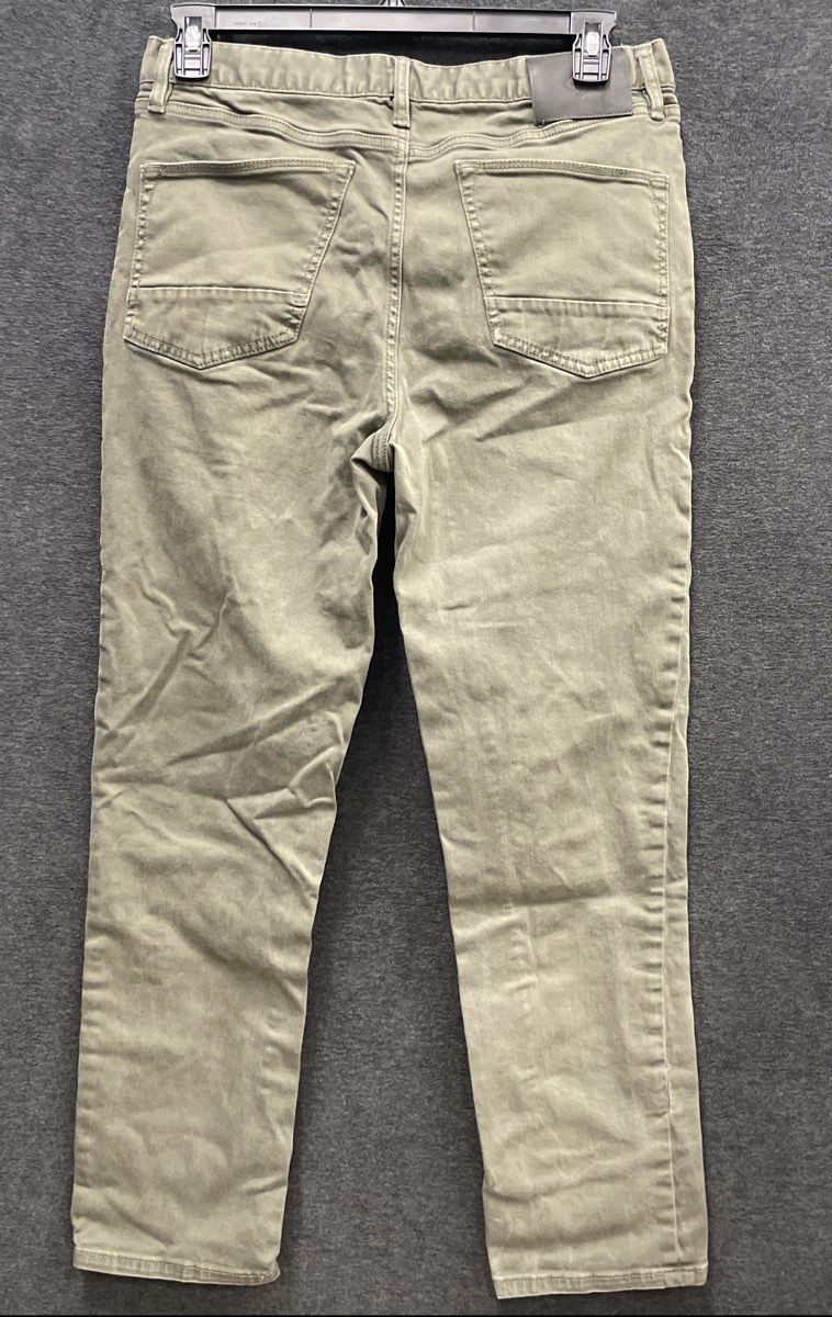 Roark Men's HWY 128 Straight Fit Denim Jeans Olive Green Stretch Sz 33x32