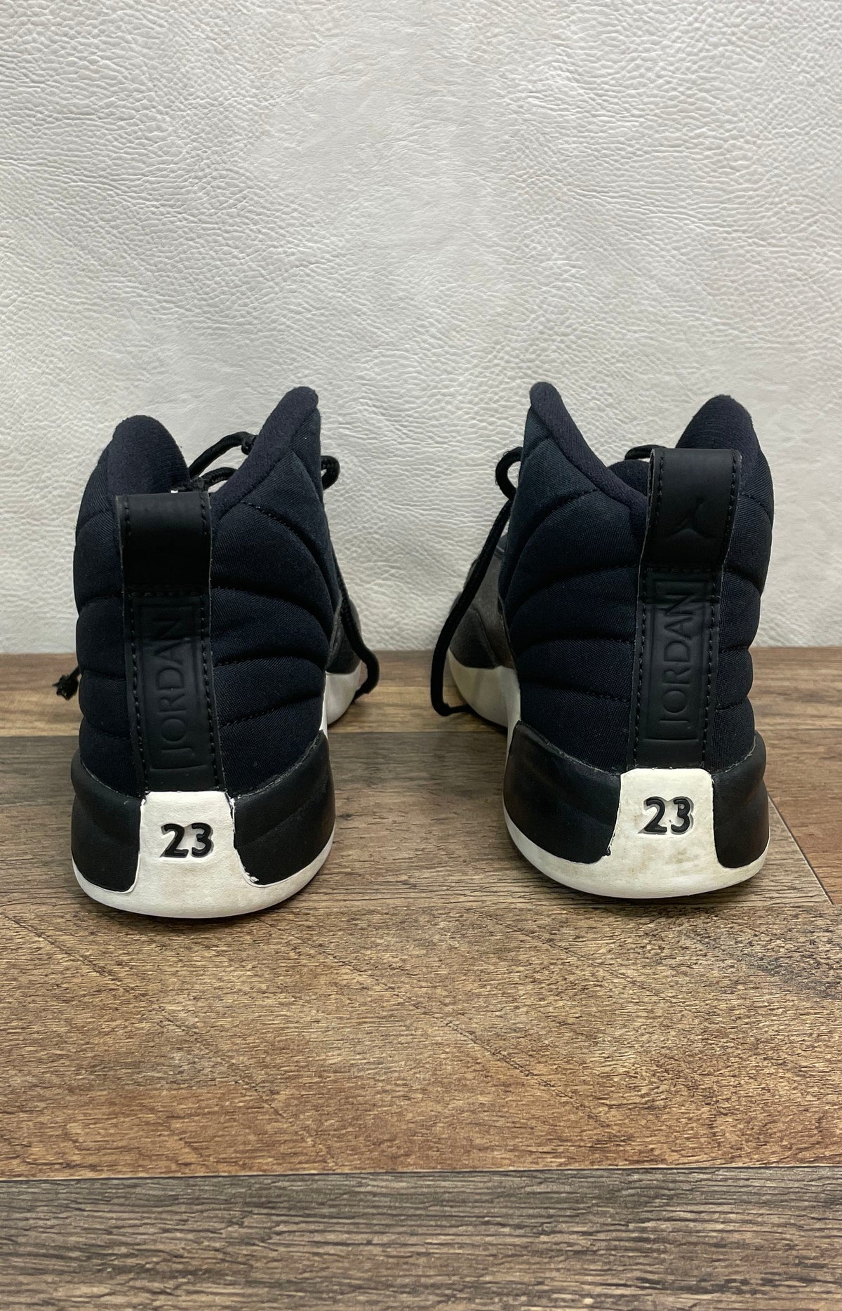 Nike Air Jordan 12 Retro Black Nylon Neoprene Kids Youth Size 3Y 2016