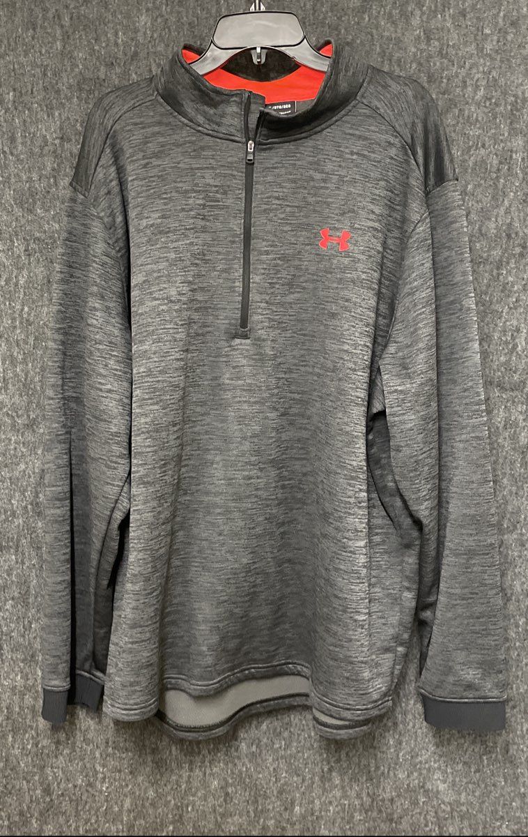 Under Armour Men's Gray ColdGear Loose 1/4 Zip Pullover Fleece Sz 3XL