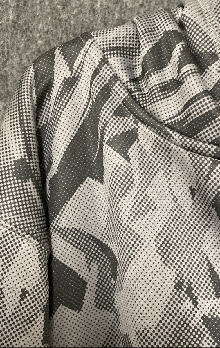 Under Armour Men's Gray Geometric Camo Full Zip Hoodie Loose Fit Sz 2XL