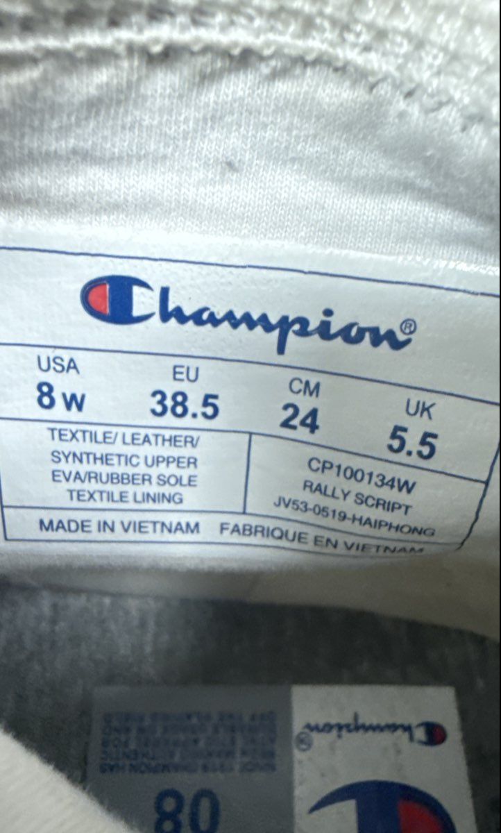 Champion Rally Script White Logo High Top Sock Sneakers Women's Size 8