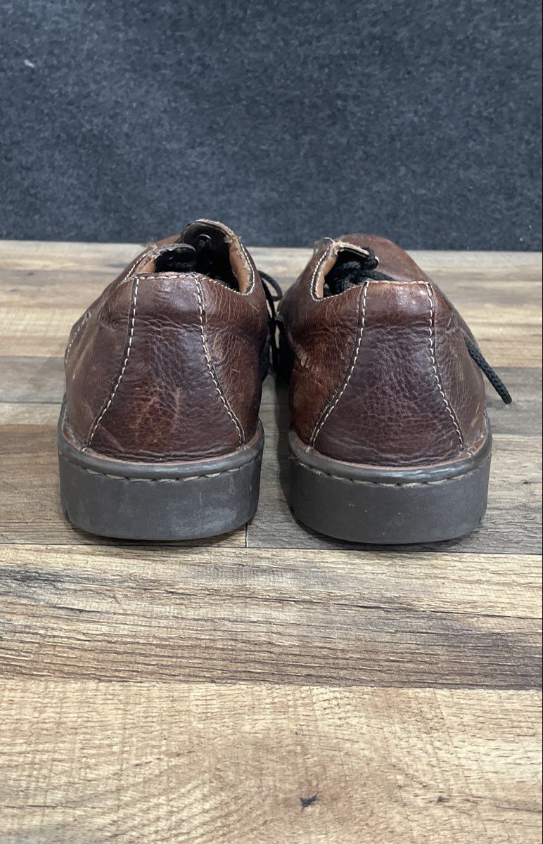 Clarks 02519 Brown Leather Casual Oxford Derby Shoes Men's Size 12 M