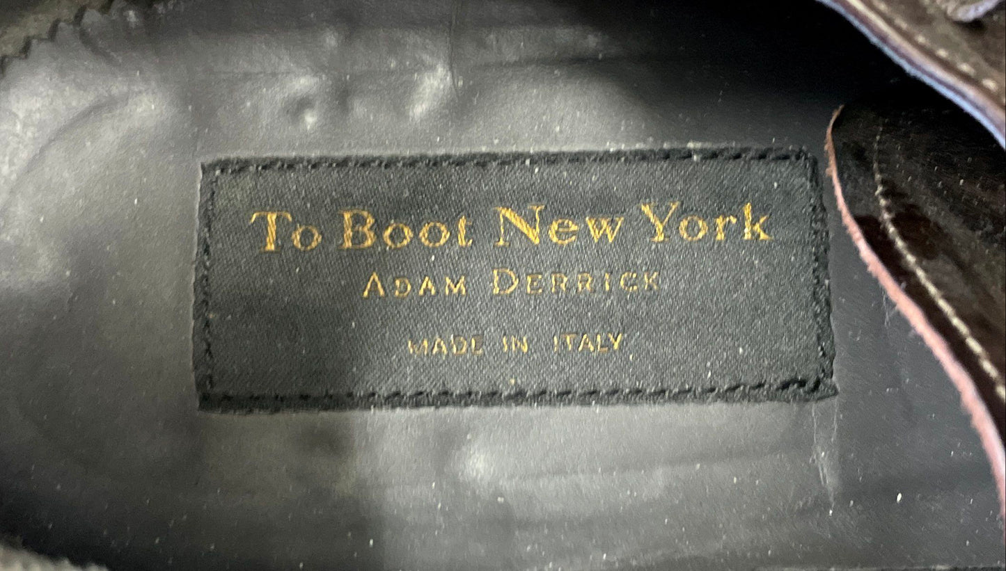 To Boot New York Adam Derrick Brown Leather Double Monk Strap Cap Toe Size 12