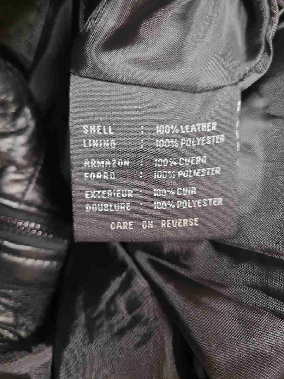 JLC New York Women's Black Leather Full Zip Belted Trench Style Jacket Size L