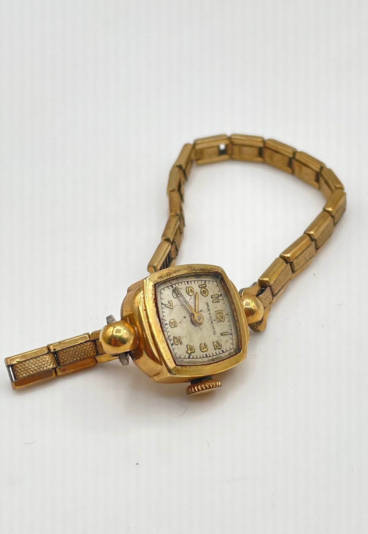 Davis & Hawley Co. 14k GF Case W/ 10k GF Top Caps Watch *Damaged & Not Working*
