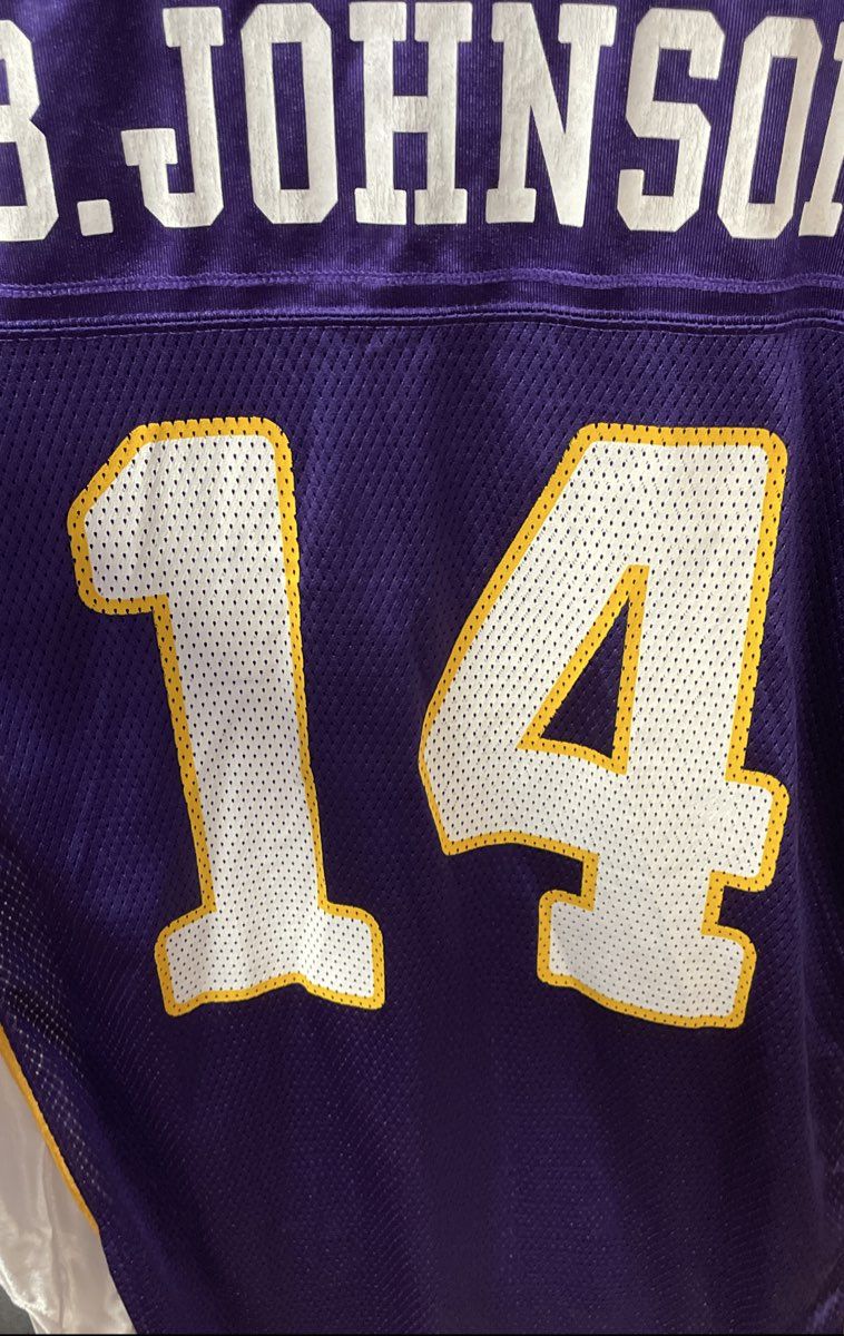 Vintage 2000s Reebok Minnesota Vikings Brad Johnson 14 Jersey Sz L