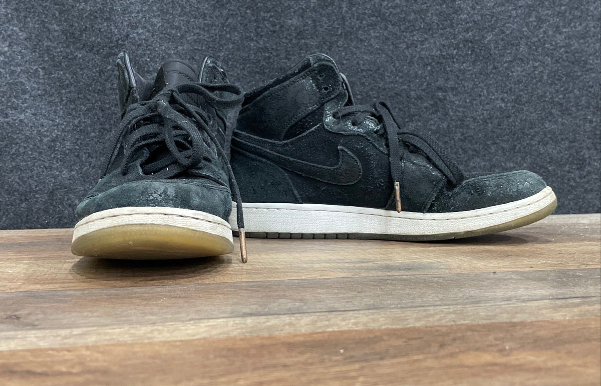 Air Jordan 1 Retro High Heirness Black Metallic Gold Size 6Y