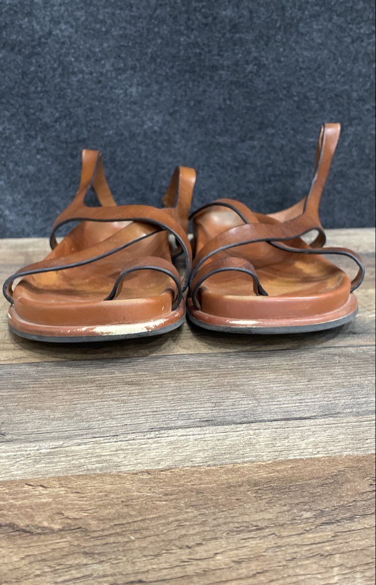 Steve Madden Brown Strappy Toe Loop Slingback Sandals Women's Size 8M