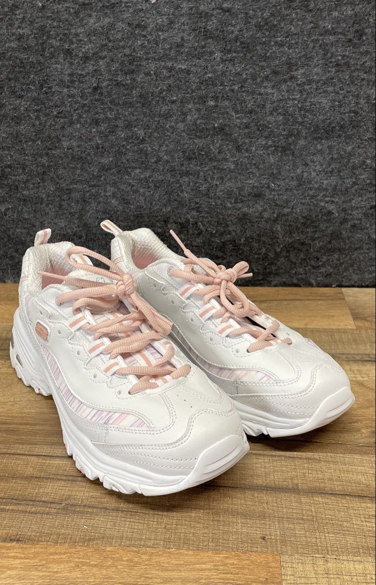 Skechers D'Lites Sunlit Garden White Pink Women's Sneakers Size 10