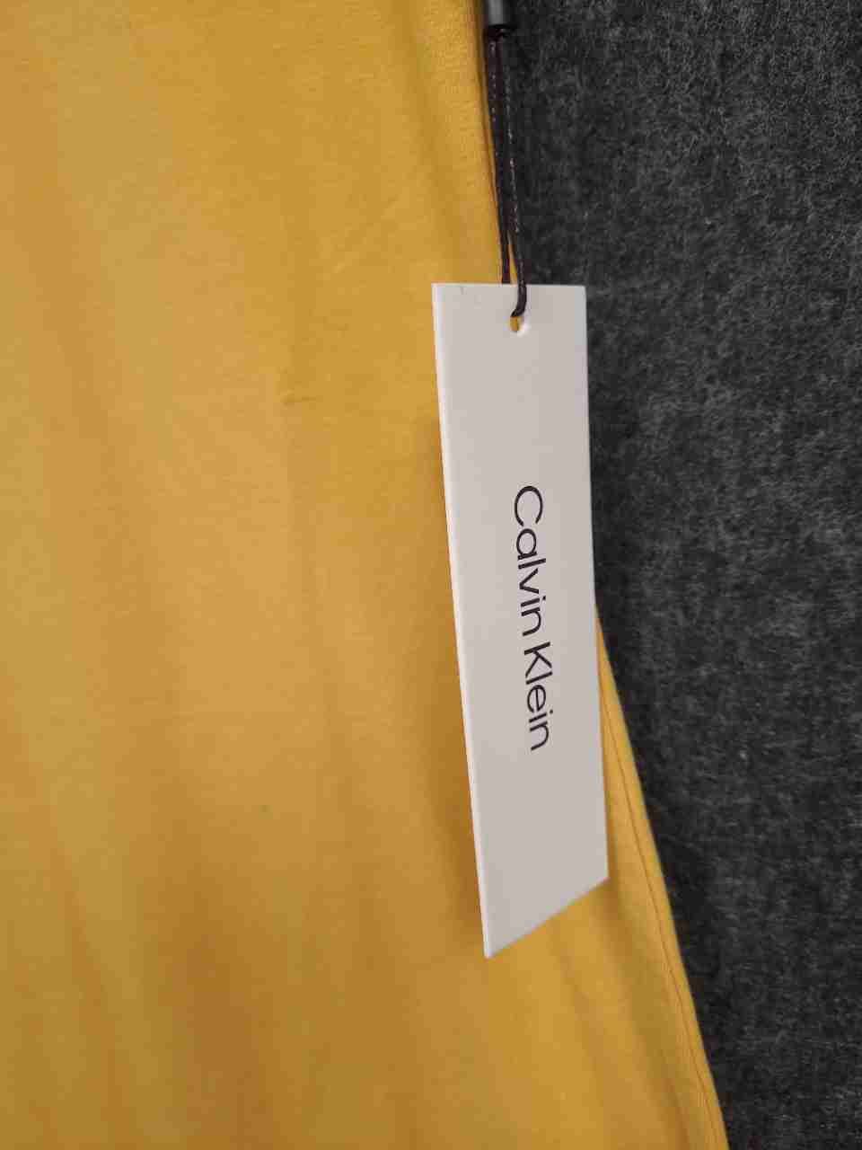 Calvin Klein Women's Ochre Yellow Studded CK Logo T-Shirt Dress NWT Sz S