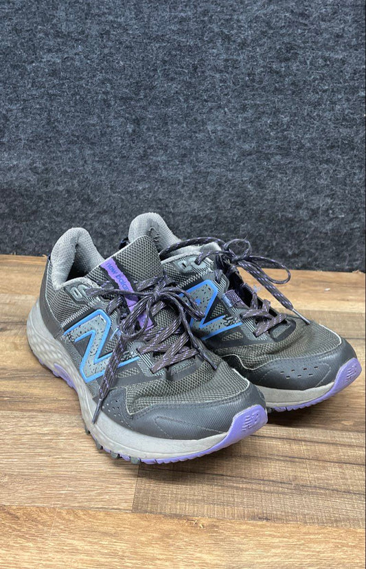 New Balance 410v8 Grey Blue Purple Trail Running Shoes Women's Size 8.5
