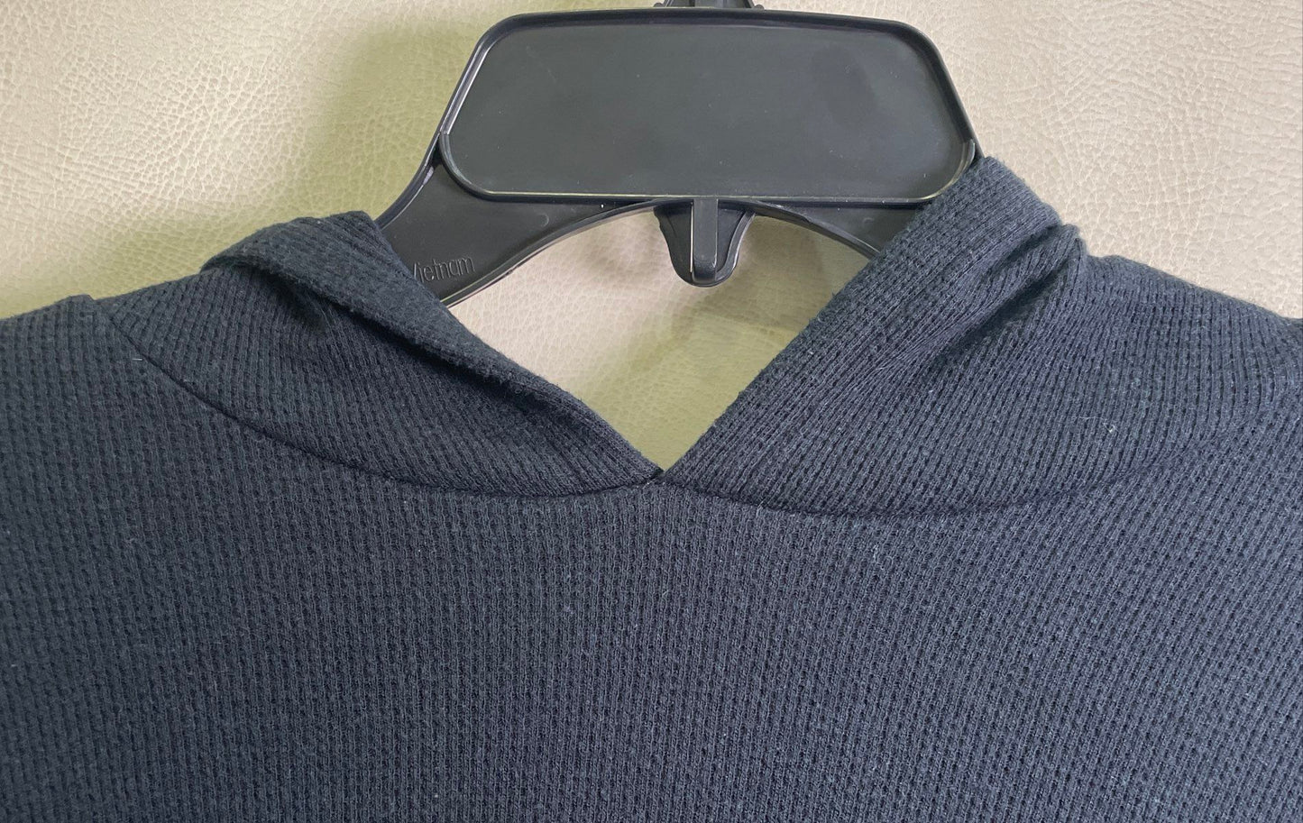 Oakley Men's Long Sleeve Hooded T-Shirt Black Thermal Waffle Knit Sz XL