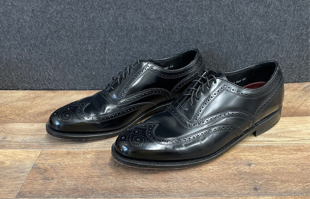 Florsheim Wingtip Oxford Black Leather Dress Shoes Men's Size 11 3E