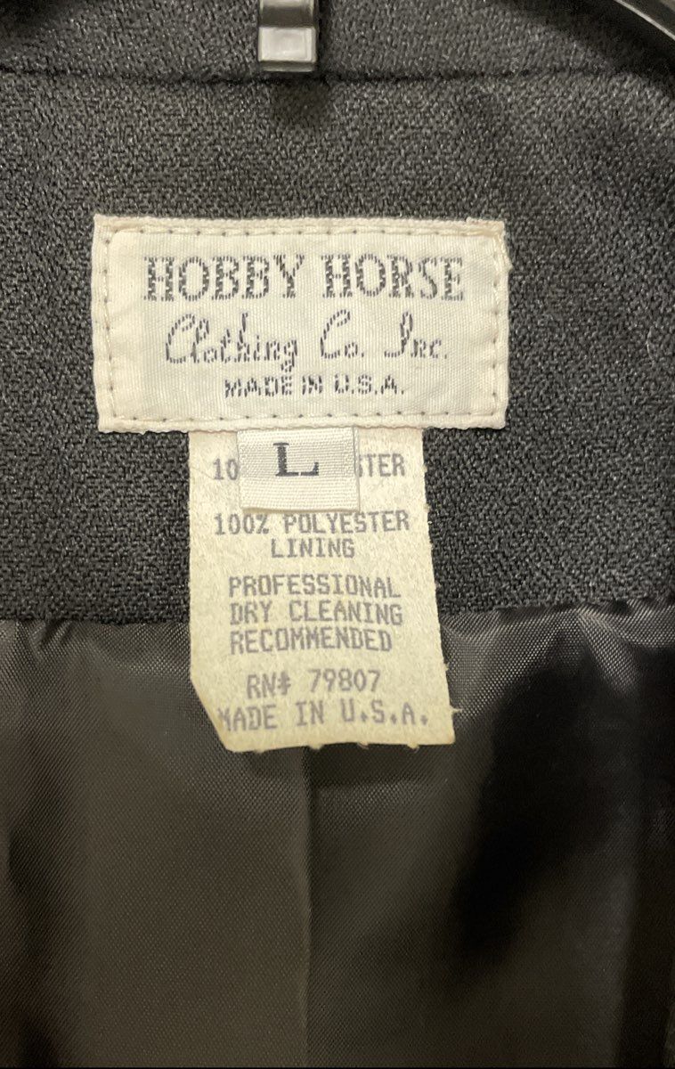 Vintage 90s Hobby Horse Women's Western Show Jacket Black Red Gold Embroidered L