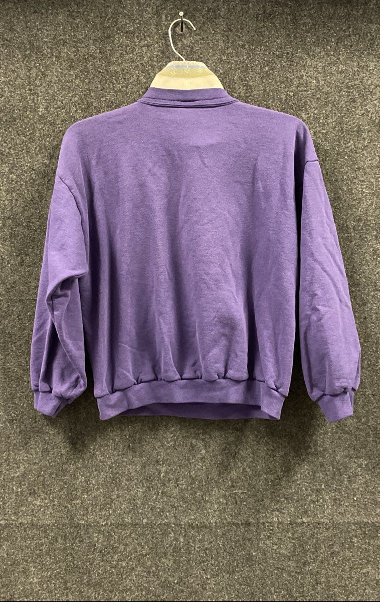 Vintage 90s Morning Sun Women's Purple Birdhouse Graphic Sweatshirt Sz PS