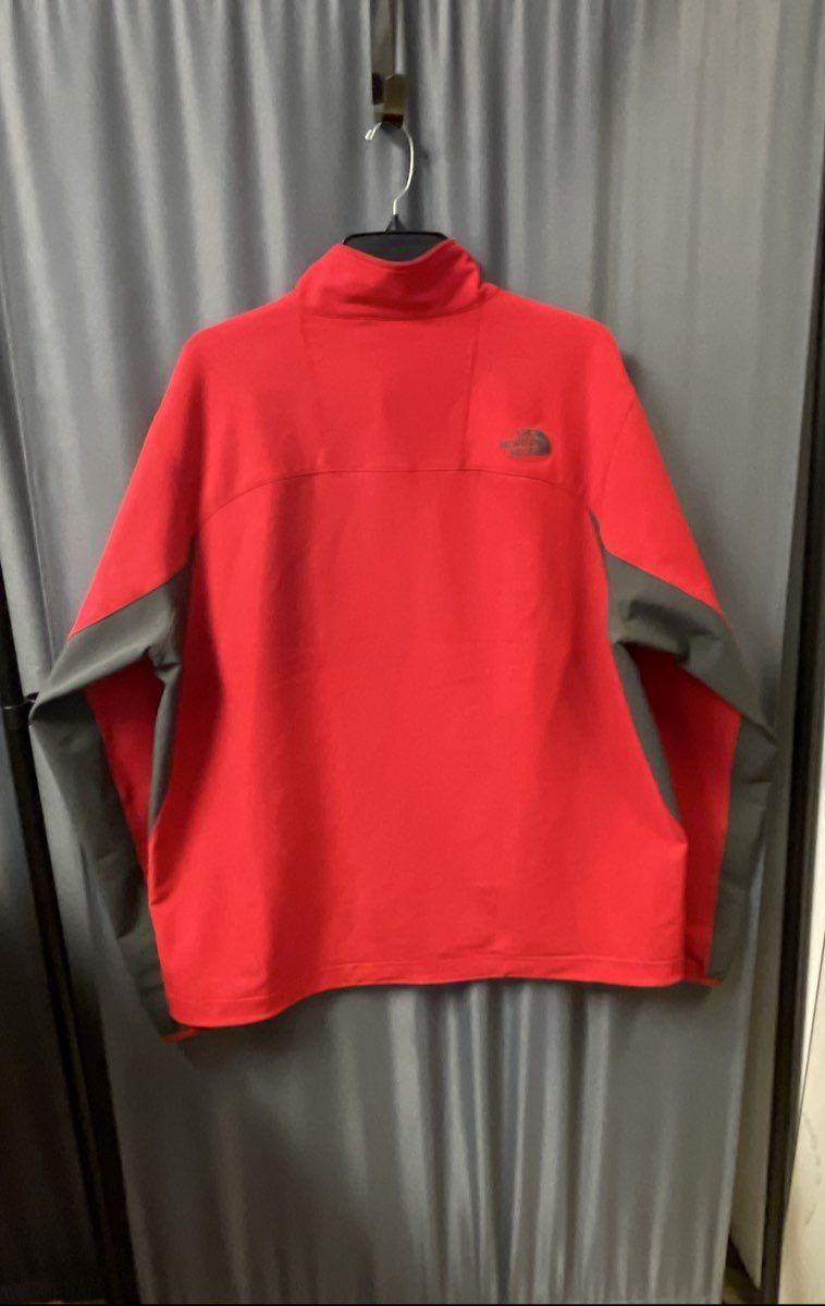 The North Face Men's WindWall Softshell Jacket Red Gray Full Zip Size XL