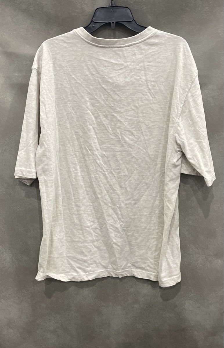 Stanley Men's Off White Heather Short Sleeve Pocket Henley Shirt Sz 2XL